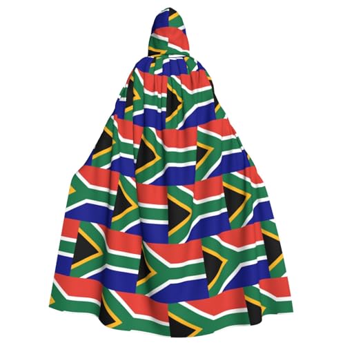 Unisex Erwachsene Südafrikanische Flagge, langer Umhang mit Kapuze, Cosplay-Kostüme für Partys und Themenveranstaltungen von ENRPTY