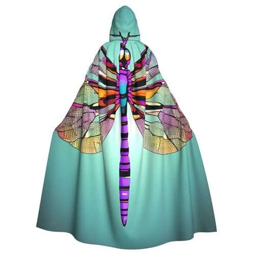 Unisex Erwachsene Süßes Libellenmuster Druck Lange Kapuze Umhang Cosplay Kostüme für Partys und Themenveranstaltungen von ENRPTY