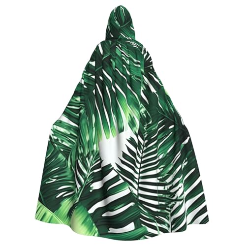 Unisex Erwachsene Tropische Palme Bananenblätter Druck Lange Kapuze Umhang Cosplay Kostüme für Partys und Themenveranstaltungen von ENRPTY
