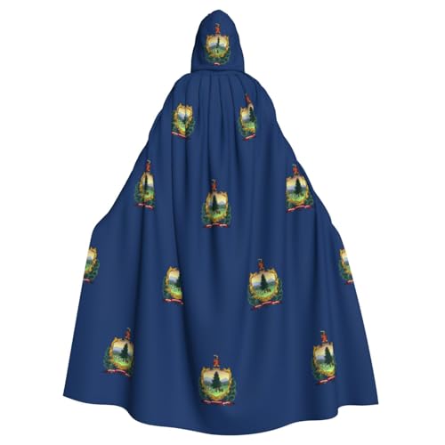 Unisex Erwachsene Vermont State Flag Print Long Hooded Cloak Cosplay Kostüme für Partys und Themenveranstaltungen von ENRPTY