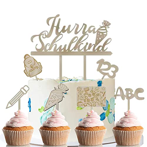 7 Stück Schulkind Tortendeko Holz Einschulung Kuchen Dekoration Holz Schulanfang Party Deko 7 Stück Schulkind Tortendeko Holz Einschulung Kuchen Dekoration Holz Schulanfang Party Deko von ENSTAB