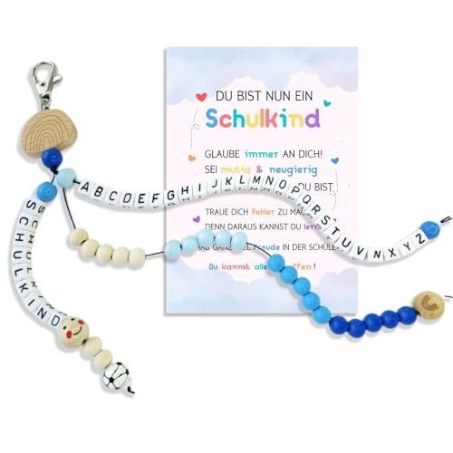 ENSTAB Schultüte Junge Rechenkette Schultüte Füllung Einschulung Geschenk Grußkarte Schulanfang Geschenke Schulkind Geschenke (Blau) von ENSTAB