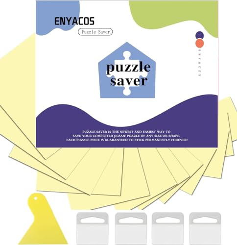ENYACOS 16 Blatt Puzzle-Sparer für große Puzzles, 2 x 1000 Teile Puzzles – Verwenden Sie diese Puzzle-Kleberblätter, um Ihr fertiges Puzzle zu erhalten (16) von ENYACOS