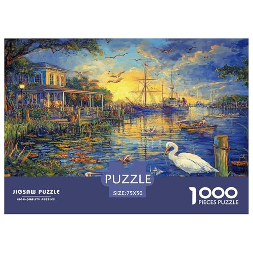 Amsterdamer Kanal Puzzlespiel 1000 Teile Puzzle Für Erwachsene Und Kinder Ab 14 Jahren, Erwachsenen Puzzlespiel Puzzel 1000pcs (75x50cm) von ENYISIYULO