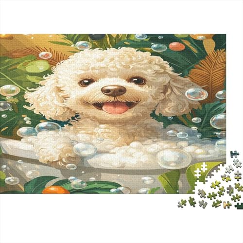 Bichon Frise Puzzle 1000 Teile Erwachsene, Puzzlespiel Jigsaw Puzzles Erwachsenen Puzzlespiel Puzzel 1000pcs (75x50cm) von ENYISIYULO