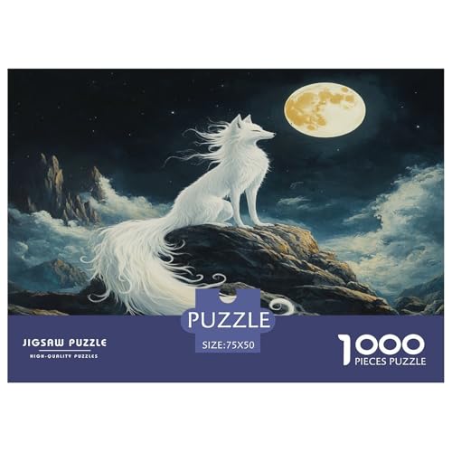 Fuchs 1000 Teile,Impossible Puzzle,Geschicklichkeitsspiel Für Die Ganze Familie, Erwachsenen Puzzlespiel Puzzel 1000pcs (75x50cm) von ENYISIYULO