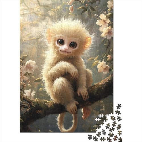 Golden AFFE Puzzles 1000 Teile Schwer Puzzle Spielzeug Pädagogisches Spiel Impossible Herausforderung Spielzeug Für Erwachsene Und Kinder Ab 12 Jahren 1000pcs (75x50cm) von ENYISIYULO