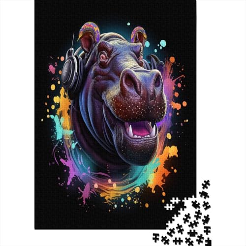 Nilpferd Puzzle 1000 Teile, Erwachsene, Klassische Puzzle, Impossible Puzzle,GesKükenlichkeitsspiel Für Die Ganze Familie Erwachsenenpuzzle Ab 14 Jahren Puzzel 1000pcs (75x50cm) von ENYISIYULO
