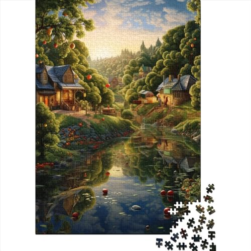 Paradies Puzzle 1000 Teile Schwer Puzzle Spielzeug Pädagogisches Spiel Impossible Herausforderung Spielzeug Für Erwachsene Kinder 1000pcs (75x50cm) von ENYISIYULO