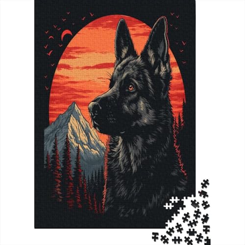 Deutscher Schäferhunds 1000 Teile Puzzle, Puzzles Für Erwachsene, 1000 Teile Puzzlespiel Für Jugendliche & Erwachsene Puzzlespiel Puzzel 1000pcs (75x50cm) von EOADVBZGR