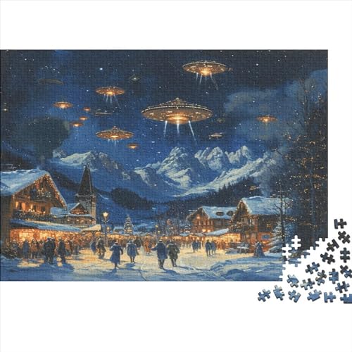 Holiday Village Square Puzzle 1000 Teile Erwachsene Erwachsene Klassische Puzzles 1000 Teile Erwachsene Puzzlespiel Schwer Pädagogisches Spielzeug Erwachsene Kinder Puzzel 1000pcs (75x50cm von EOADVBZGR