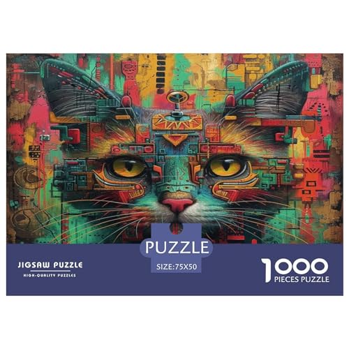 Kat Puzzle 1000 Teile Für Erwachsene Und Kinder Ab 14 Jahren Für Stressabbauer Puzzel 1000pcs (75x50cm) von EOADVBZGR