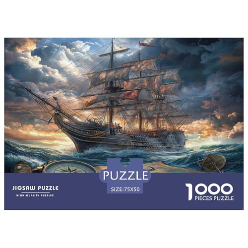 Segelboot Puzzle 1000 Teile Erwachsene Puzzles Für Erwachsene Klassische Puzzles 1000 Teile Erwachsene Puzzlespiel Schwer Pädagogisches Spielzeug Erwachsene Kinder Puzzel 1000pcs (75x50cm) von EOADVBZGR
