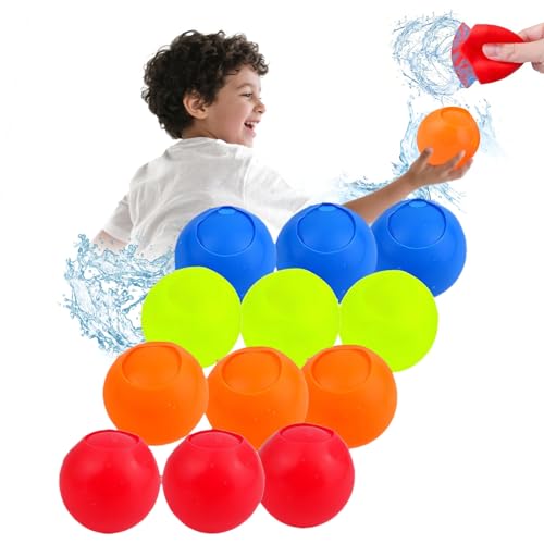 Wasserbomben Wiederverwendbar Aus Silikon, Selbstschließend und Wiederbefüllbar, Geeignet für Garten, Pool, Strand und Sommerparty von EOAMGO