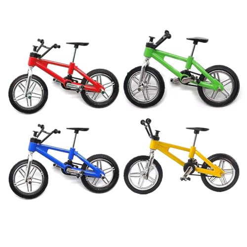 EONANT 2 Stück Mini Fahrrad Zubehör Modell Puppenhaus Dekor Mikro Szene Dekoration für 1/10 Skala RC Crawler Auto SCX10 TRX4 Tamiya CC01 D90 D110 (4 Stück) von EONANT
