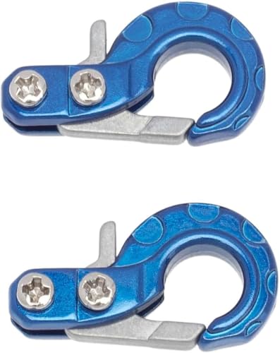 EONANT 2PCS Metallwinde Haken Anhänger Haken simuliert Kletterfahrzeug Zubehör, geeignet für 1/10 Skala Tracked Truck RC Achse SCX10 Tamiya RC4WD D90 D110 TF2 TRX4 (Blau) von EONANT