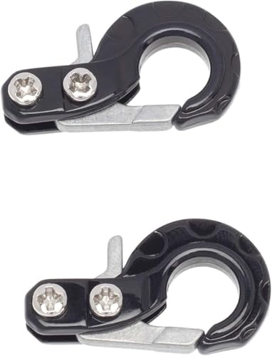 EONANT 2PCS Metallwinde Haken Anhänger Haken simuliert Kletterfahrzeug Zubehör, geeignet für 1/10 Skala Tracked Truck RC Achse SCX10 Tamiya RC4WD D90 D110 TF2 TRX4 (Schwarz) von EONANT