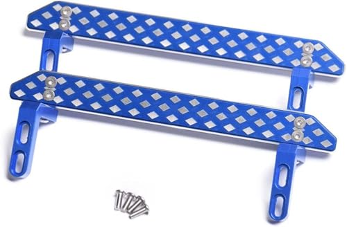 EONANT Metall Seitenpedale Paar,1/10 RC Fahrzeug Seiten Metallpedale Pedal Fuß Teile,RC Track Fahrzeug TRX-4 Umwandlung Upgrade Teile (Blau) von EONANT