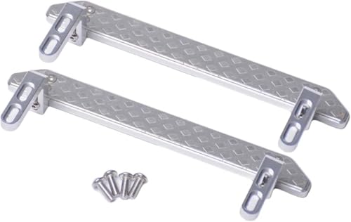 EONANT Metall Seitenpedale Paar,1/10 RC Fahrzeug Seiten Metallpedale Pedal Fuß Teile,RC Track Fahrzeug TRX-4 Umwandlung Upgrade Teile (Silber) von EONANT
