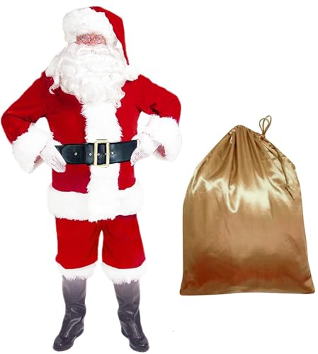 EOZY 10 Stück Kostüm Weihnachtsmann für Erwachsene,Weihnachtsmannkostüm,Kostüm,Weihnachtsmannkostüm,Kostüm,komplett,rot,Weihnachten,Party,Verkleidung,Kostüm Gr.X-Large,rot EOZY 10 Stück Kostüm Weihnachtsmann für Erwachsene,Weihnachtsmannkostüm,Kostüm,Weihnachtsmannkostüm,Kostüm,komplett,rot,Weihnachten,Party,Verkleidung,Kostüm Gr.X-Large,rot von EOZY