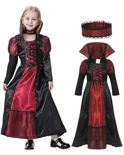 EOZY-Vampir Königin Kostüm-Vampir Mädchen Kostüm Mädchen Mädchen 'Kleid und Zubehör für Halloween Karneval&Geschenkbox,4-6 Jahre EOZY-Vampir Königin Kostüm-Vampir Mädchen Kostüm Mädchen Mädchen 'Kleid und Zubehör für Halloween Karneval&Geschenkbox,4-6 Jahre von EOZY