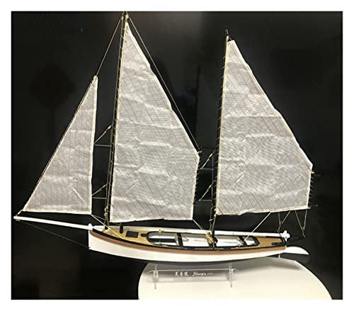 EPEDIC Für:Videoproduktion 1/24 Sharpie Holz-Segelboot-Modellbausatz DIY Manuelles Schiffsmodell DIY & Handwerk von EPEDIC