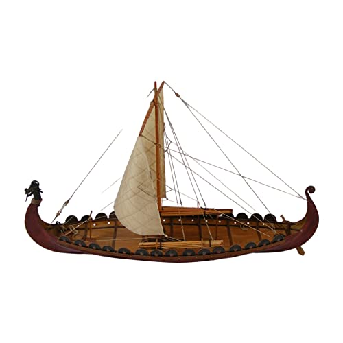 EPEDIC Für:Videoproduktion 1/50 Drakkar Dragon Wikinger-Segelboot, Unmontierter Holzmodellbausatz DIY & Handwerk (Size : B) von EPEDIC
