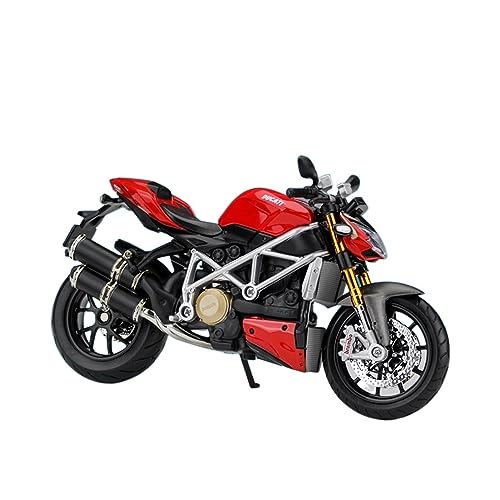 EPEDIC for:Familie und Freunde 1:12 Legierungs-Motorradmodell Für: Ducati Street Fighter S Red Diecast Motorradmodell aus Druckgusslegierung von EPEDIC