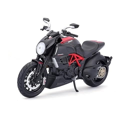 EPEDIC for:Familie und Freunde 1:12 Motorradmarke Druckgussmodell Geschenk Für:Ducati Diavel Carbon Classic Motorradmodell aus Druckgusslegierung von EPEDIC