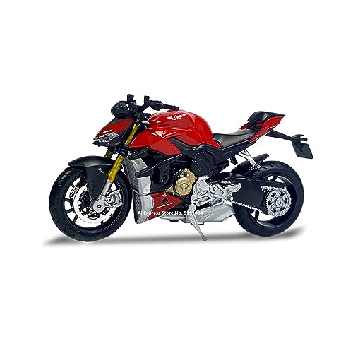 EPEDIC for:Familie und Freunde 1:18 Simulation Motorradmodell Für: Ducati Super Naked V4 S Kawasaki Motorradmodell aus Druckgusslegierung von EPEDIC