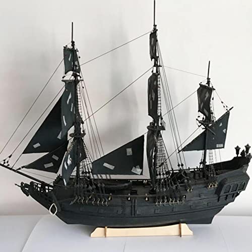 Für:Videoproduktion Für: Black Pearl Holzboot Modell DIY Handwerk Denksportaufgaben Heimdekoration Kunst Kreatives Boot Segelboot DIY & Handwerk von EPEDIC