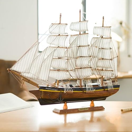 Für:Videoproduktion Für: Zusammengebautes 60 cm großes 3D-Holzsegelbootmodell Handwerksspielzeug-Segelbootmodell DIY & Handwerk von EPEDIC