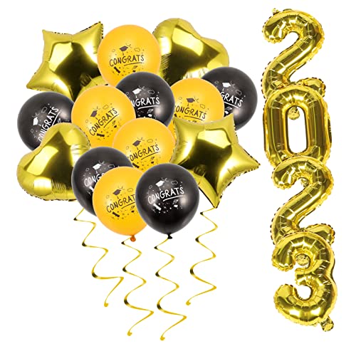 EPIGEIST 1 Satz Abschluss Ballon Partyballon Gänseblümchen Ballons Bachelorette Dekorationen Ballongirlande Geburtstagsabschluss Schwarze Geburtstagsdekorationen Aluminiumfolie Golden von EPIGEIST
