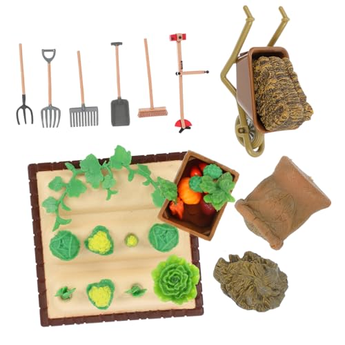 EPIGEIST 16 Stücke Mini Landschaft Gemüse Feld Schmuck Set Realistische Farm Werkzeug Für Decor Fotografie von EPIGEIST