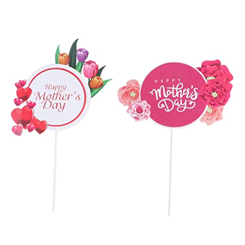 EPIGEIST 10 Stück Kucheneinsätze Cupcake Topper Kuchen Ornament Kuchen Picker Muttertag Mama Cupcake Picker Geburtstag Cupcake Dekoration Kuchen Dekoration Cupcakes von EPIGEIST
