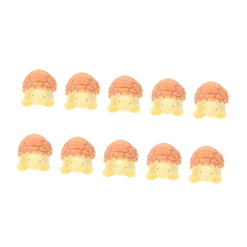 EPIGEIST 10 Stück Teiliges Aquarium Deko Künstliche Schildkröten aus Resin Realistische Fisch Tank Ornamente Gelb Mikro Landschaft Zubehör für Schildkrötenbecken und Aquarien von EPIGEIST