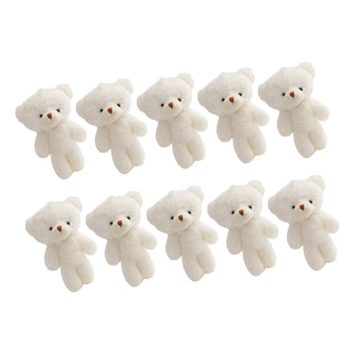 EPIGEIST 10 Stück Teiliges Mini bär Plüschtiere DIY Schlüsselanhänger Zubehör Weiche Kuscheltiere aus Hochwertigem Plüsch Dekorative Mini Bären für Bastelprojekte und Geschenkideen von EPIGEIST