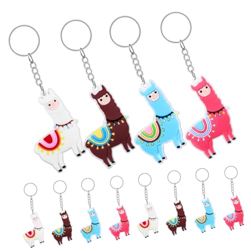 EPIGEIST 12 Stück Teiliges Alpaka Schlüsselanhänger aus Robustem PVC Bunte Cartoon Anhänger in Braun als Taschenanhänger für Party Geburtstag und Alltag EPIGEIST 12 Stück Teiliges Alpaka Schlüsselanhänger aus Robustem PVC Bunte Cartoon Anhänger in Braun als Taschenanhänger für Party Geburtstag und Alltag von EPIGEIST