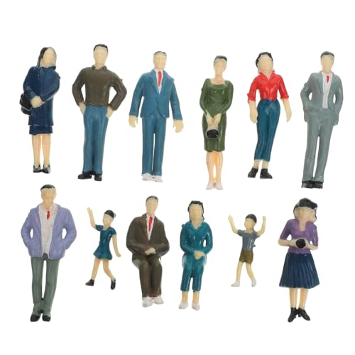 EPIGEIST 12 Stück Teiliges Bunter Miniaturfiguren aus Langlebigem Kunststoff Bemalte Modellbau Figuren für Architektur und Modelleisenbahn Realistische Szenerie für Sammler und Bastler EPIGEIST 12 Stück Teiliges Bunter Miniaturfiguren aus Langlebigem Kunststoff Bemalte Modellbau Figuren für Architektur und Modelleisenbahn Realistische Szenerie für Sammler und Bastler von EPIGEIST