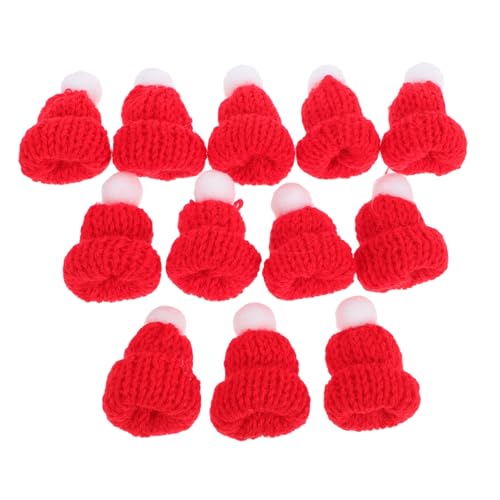 EPIGEIST 12 Stück Teiliges Mini Strickmützen Weihnachtsmütze DIY Bastelset Rot Weihnachtsdeko Accessoires für Puppen Kleidung Taschen Handgefertigt Vielseitig für Festliche Dekoration EPIGEIST 12 Stück Teiliges Mini Strickmützen Weihnachtsmütze DIY Bastelset Rot Weihnachtsdeko Accessoires für Puppen Kleidung Taschen Handgefertigt Vielseitig für Festliche Dekoration von EPIGEIST