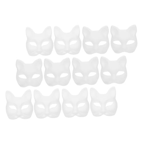 EPIGEIST 12Stücke Leere DIY Papiermasken Unvollendete Cosplay Masken für Kreativ Gestaltbar für Karneval Halloween und Partys für Bastelprojekte von EPIGEIST