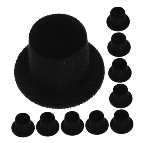 EPIGEIST 15 Stück Teiliges Miniatur Puppen Hut aus Flockiertem Resin Kleine Schwarze Zylinderhüte für DIY Bastelprojekte Puppendekoration Weihnachts und Schneemann Accessoires EPIGEIST 15 Stück Teiliges Miniatur Puppen Hut aus Flockiertem Resin Kleine Schwarze Zylinderhüte für DIY Bastelprojekte Puppendekoration Weihnachts und Schneemann Accessoires von EPIGEIST