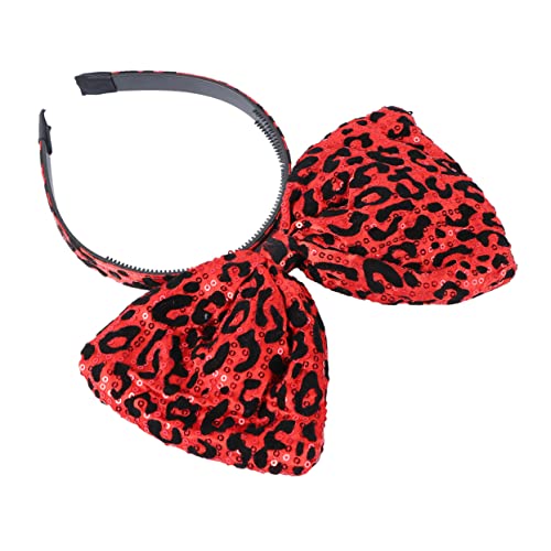 EPIGEIST 1stück Gothic Haarreif Mit Leopardenmuster Und Schleife Für Halloween Und Partys Elastischer Kopfschmuck Für Damen Stilvolles Accessoire Aufwertung Ihres Looks von EPIGEIST
