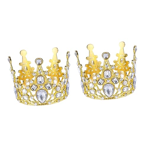 EPIGEIST 2 Stück Geburtstagskrone Geburtstagsfeierdekorationen -prinzessin Tiara Mädchen Topper Tortenaufsatz Barockkrone Kuchendeckel Für Babys Und Junge Metall Golden EPIGEIST 2 Stück Geburtstagskrone Geburtstagsfeierdekorationen -prinzessin Tiara Mädchen Topper Tortenaufsatz Barockkrone Kuchendeckel Für Babys Und Junge Metall Golden von EPIGEIST
