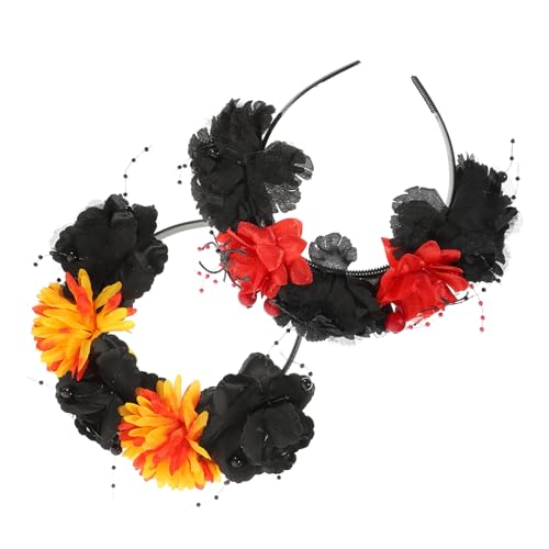 EPIGEIST 2 Stück Halloween Haarband Damen Stoffblumen Haarschmuck Premium Stirnbänder für Party Kostüm Festliche Anlässe und Fotoshootings EPIGEIST 2 Stück Halloween Haarband Damen Stoffblumen Haarschmuck Premium Stirnbänder für Party Kostüm Festliche Anlässe und Fotoshootings von EPIGEIST