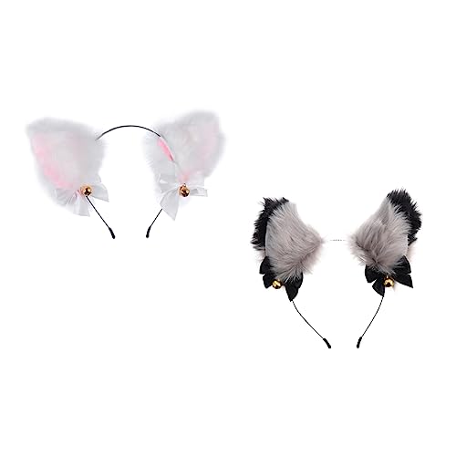 EPIGEIST 2 Stück Katzenohren Haarreif Cosplay Haarschmuck für Partys Weich und Leicht für Kostümpartys und Karneval Niedliches Accessoire für Mädchen von EPIGEIST