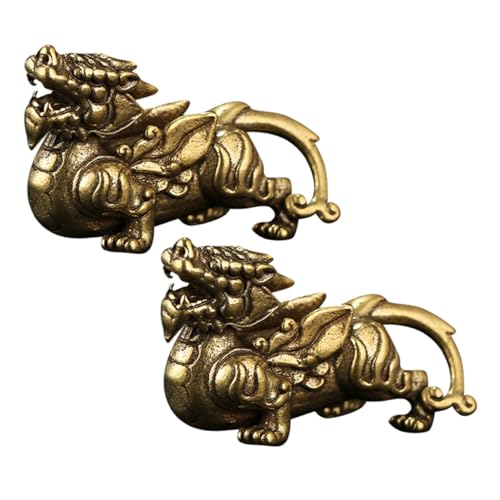 EPIGEIST 2 Stück Messing Pi Yao Autoanhänger Feng Shui Glücksbringer Handgefertigte Dekoration Schlüsselanhänger EPIGEIST 2 Stück Messing Pi Yao Autoanhänger Feng Shui Glücksbringer Handgefertigte Dekoration Schlüsselanhänger von EPIGEIST