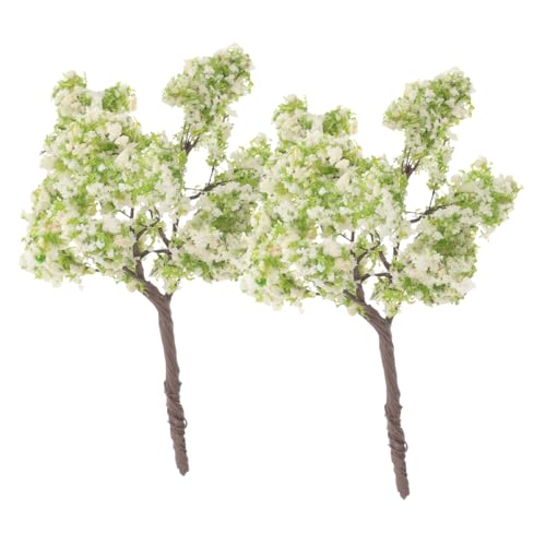 EPIGEIST 2 Stück Miniatur Baumfiguren Lebensechte Miniatur Bäume für Gartendeko Wohnraum Balkon Tisch Realistische Landschaftsmodelle Handgefertigte Mikro landschaftsdeko von EPIGEIST