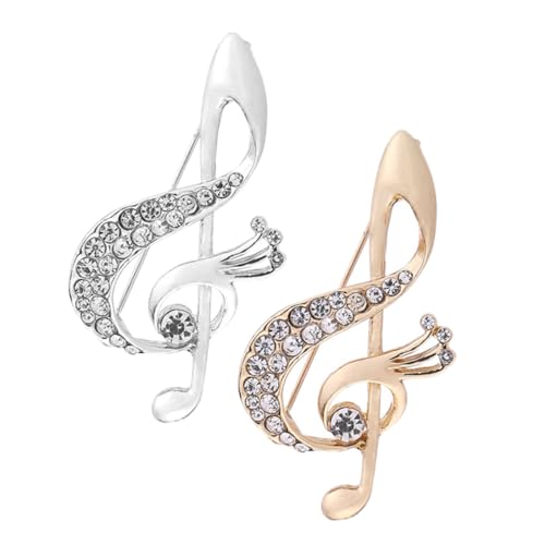 EPIGEIST 2 Stück Musiknoten Brosche Lustige Reversbroschen Anstecknadel Elegante Kleidungsbrosche Musiknote Musiknoten Design Strass Brosche Für Frauen Musik Anstecknadel Broschen EPIGEIST 2 Stück Musiknoten Brosche Lustige Reversbroschen Anstecknadel Elegante Kleidungsbrosche Musiknote Musiknoten Design Strass Brosche Für Frauen Musik Anstecknadel Broschen von EPIGEIST
