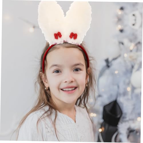 EPIGEIST 2 Stück Plüsch Hasenohren Stirnband Weiches Bunny Ohr Haarband Bequemes Kostüm Accessoire für Party Karneval Ostern Valentinstag Weihnachten Vielseitiger Kopfschmuck von EPIGEIST